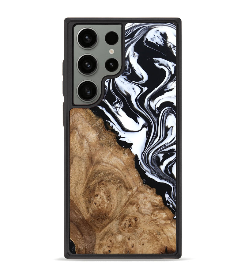 Galaxy S23 Ultra Wood Phone Case - Nolan (Black & White, 786663)