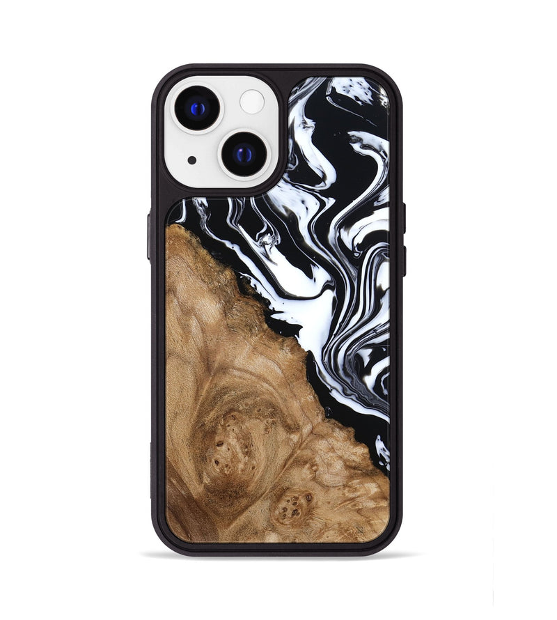 iPhone 13 Wood Phone Case - Nolan (Black & White, 786663)