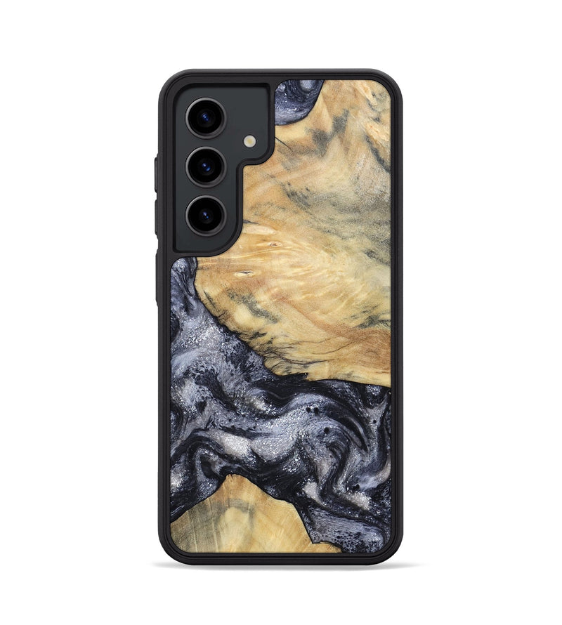 Galaxy S24 Wood Phone Case - Kaaren (Black & White, 786665)