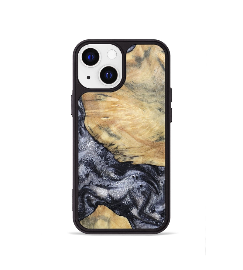iPhone 13 mini Wood Phone Case - Kaaren (Black & White, 786665)