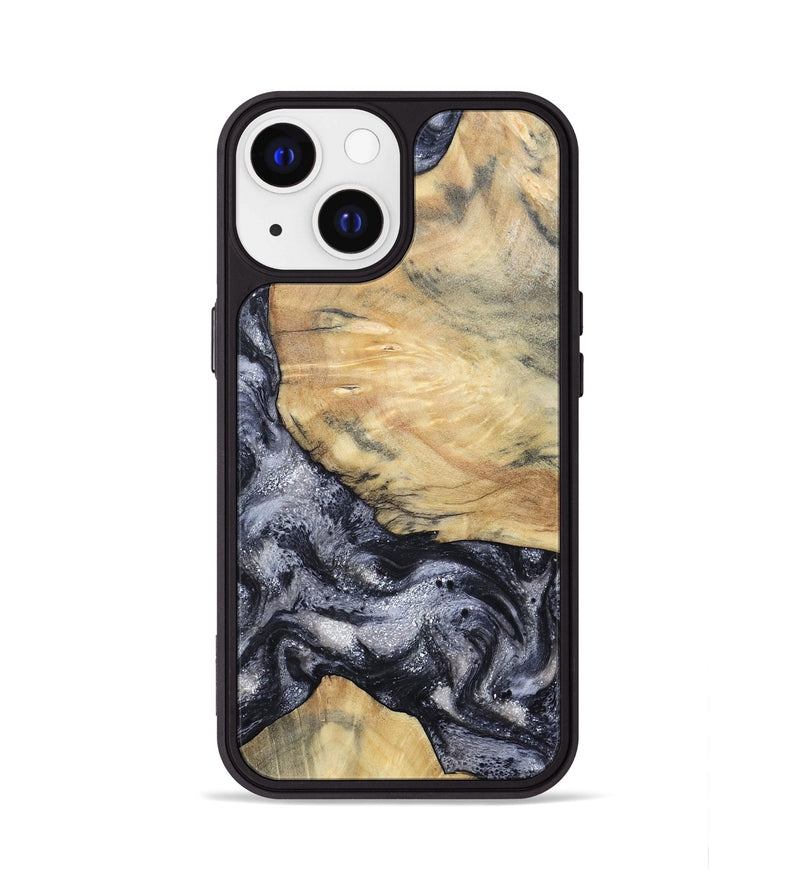 iPhone 13 Wood Phone Case - Kaaren (Black & White, 786665)