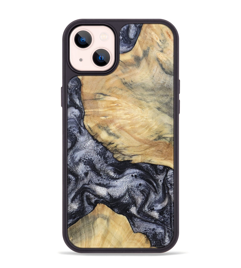 iPhone 14 Plus Wood Phone Case - Kaaren (Black & White, 786665)