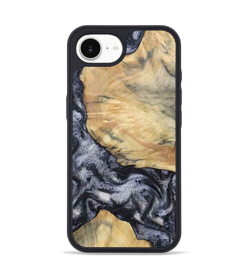 iPhone 16e Wood Phone Case - Kaaren (Black & White, 786665)