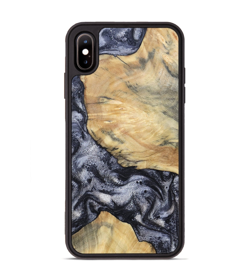 iPhone Xs Max Wood Phone Case - Kaaren (Black & White, 786665)
