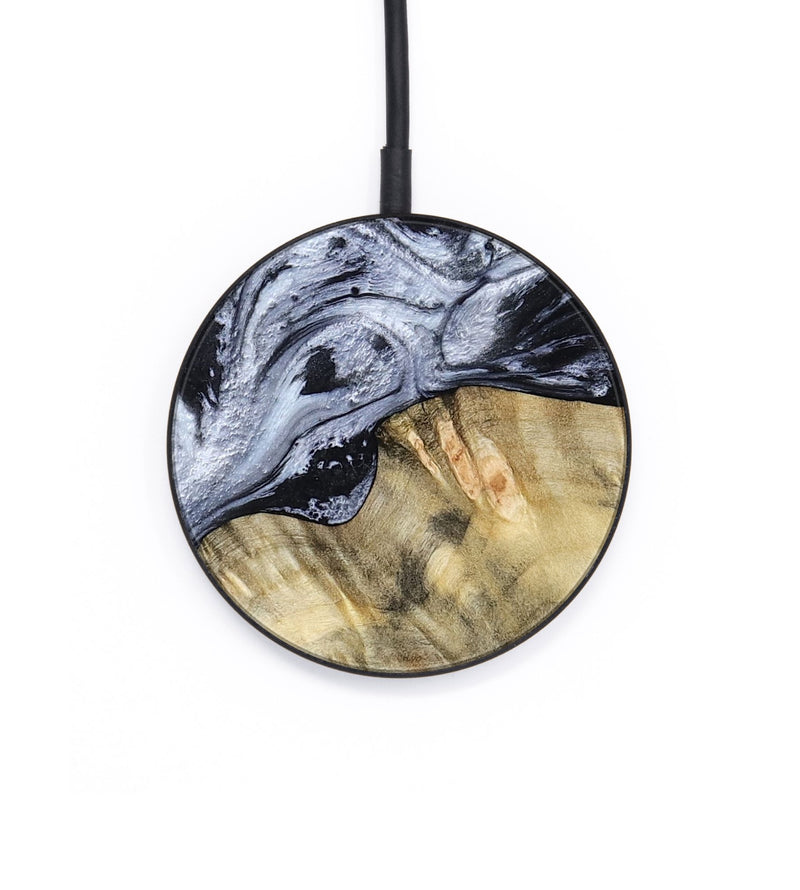 Circle Wood Wireless Charger - Deon (Black & White, 786667)
