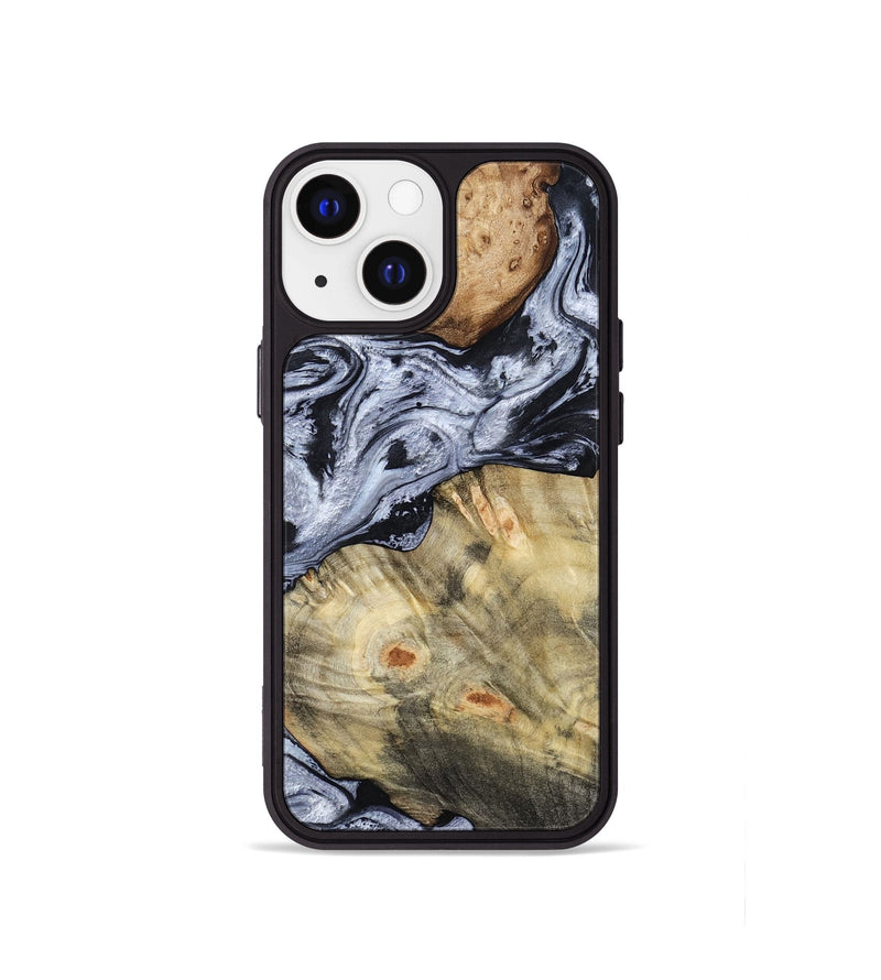 iPhone 13 mini Wood Phone Case - Deon (Black & White, 786667)