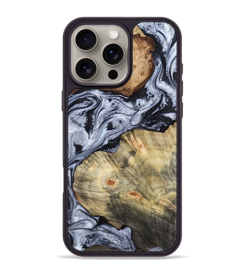 iPhone 16 Pro Max Wood Phone Case - Deon (Black & White, 786667)