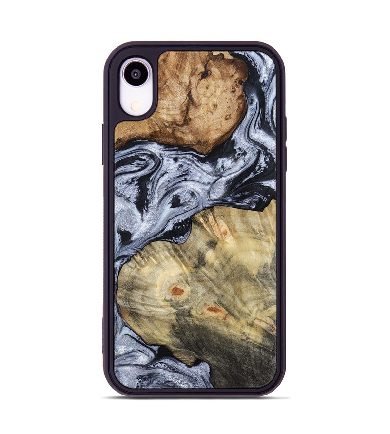 iPhone Xr Wood Phone Case - Deon (Black & White, 786667)