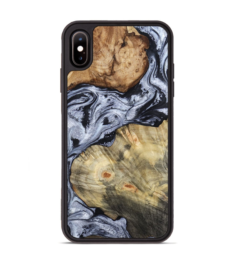 iPhone Xs Max Wood Phone Case - Deon (Black & White, 786667)