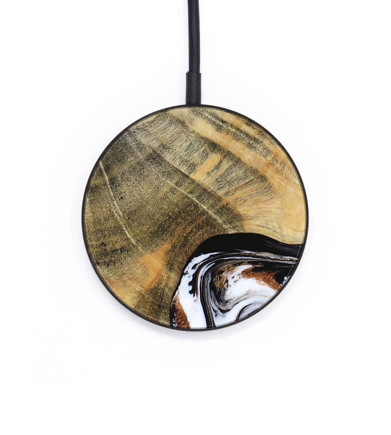 Circle Wood Wireless Charger - Lacy (Black & White, 786668)