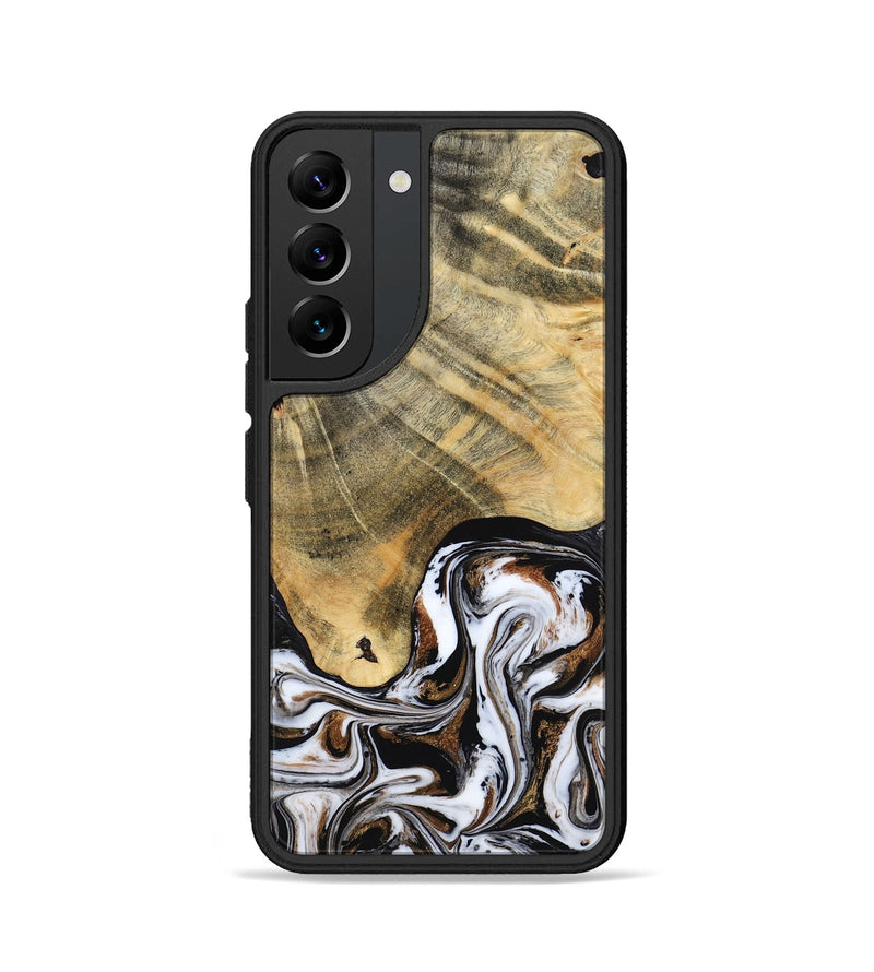 Galaxy S22 Wood Phone Case - Lacy (Black & White, 786668)