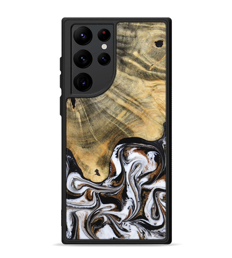 Galaxy S22 Ultra Wood Phone Case - Lacy (Black & White, 786668)