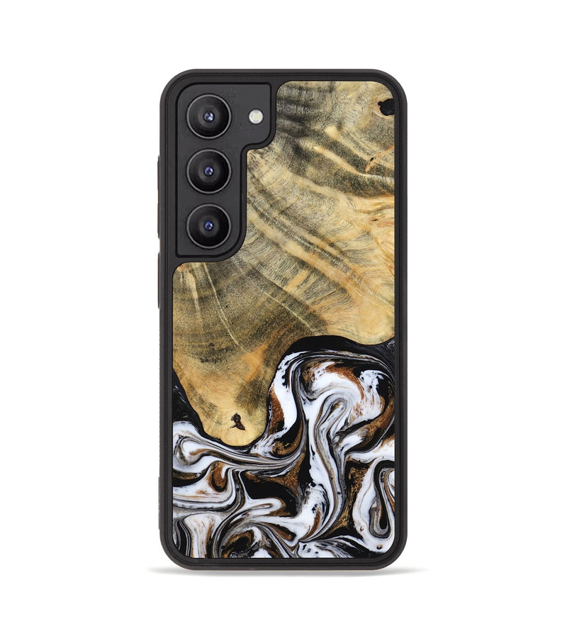 Galaxy S23 Wood Phone Case - Lacy (Black & White, 786668)