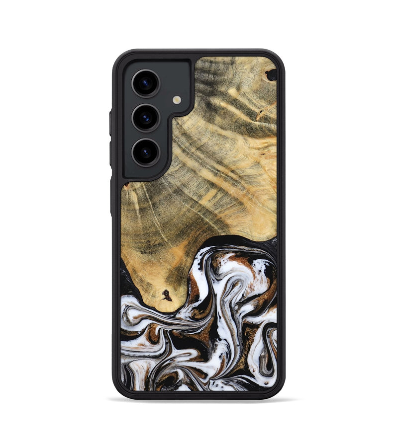 Galaxy S24 Wood Phone Case - Lacy (Black & White, 786668)