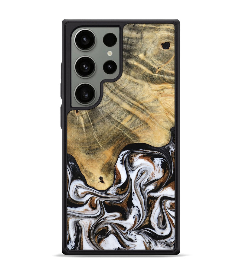 Galaxy S24 Ultra Wood Phone Case - Lacy (Black & White, 786668)