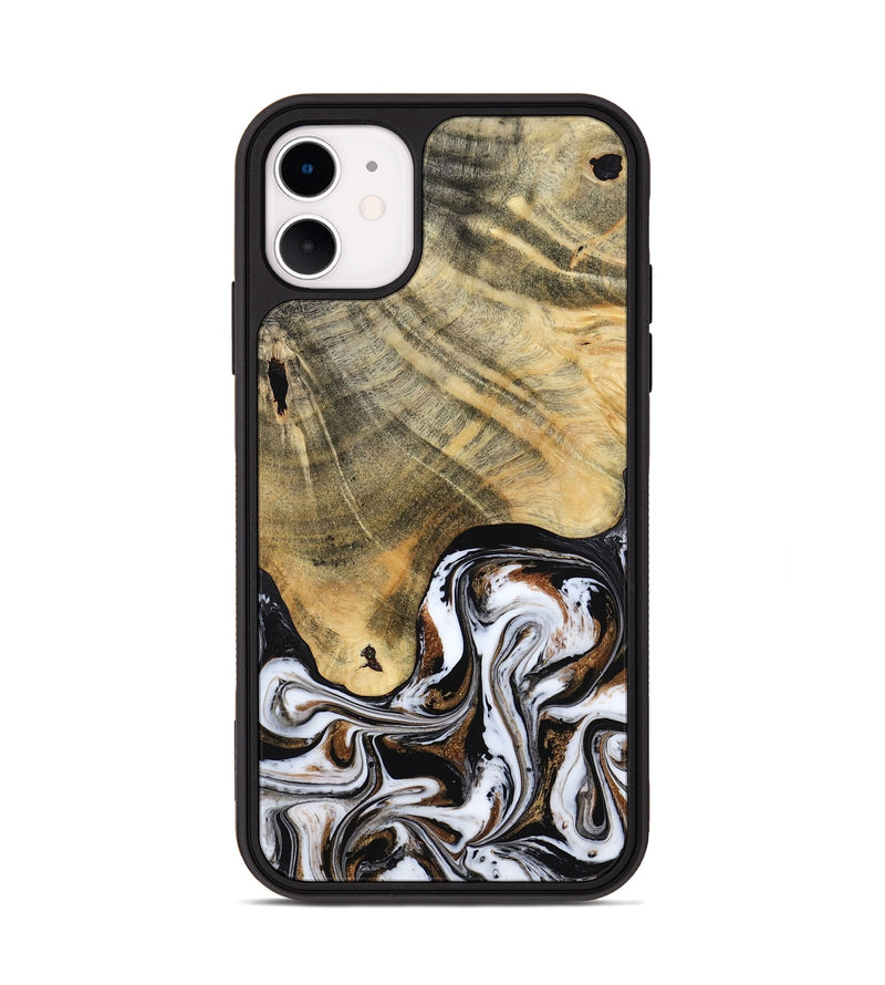 iPhone 11 Wood Phone Case - Lacy (Black & White, 786668)