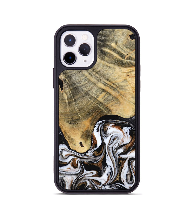 iPhone 11 Pro Wood Phone Case - Lacy (Black & White, 786668)