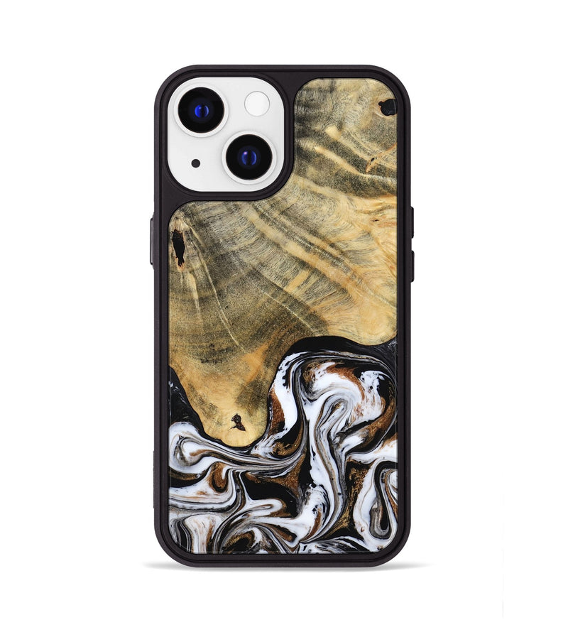 iPhone 13 Wood Phone Case - Lacy (Black & White, 786668)
