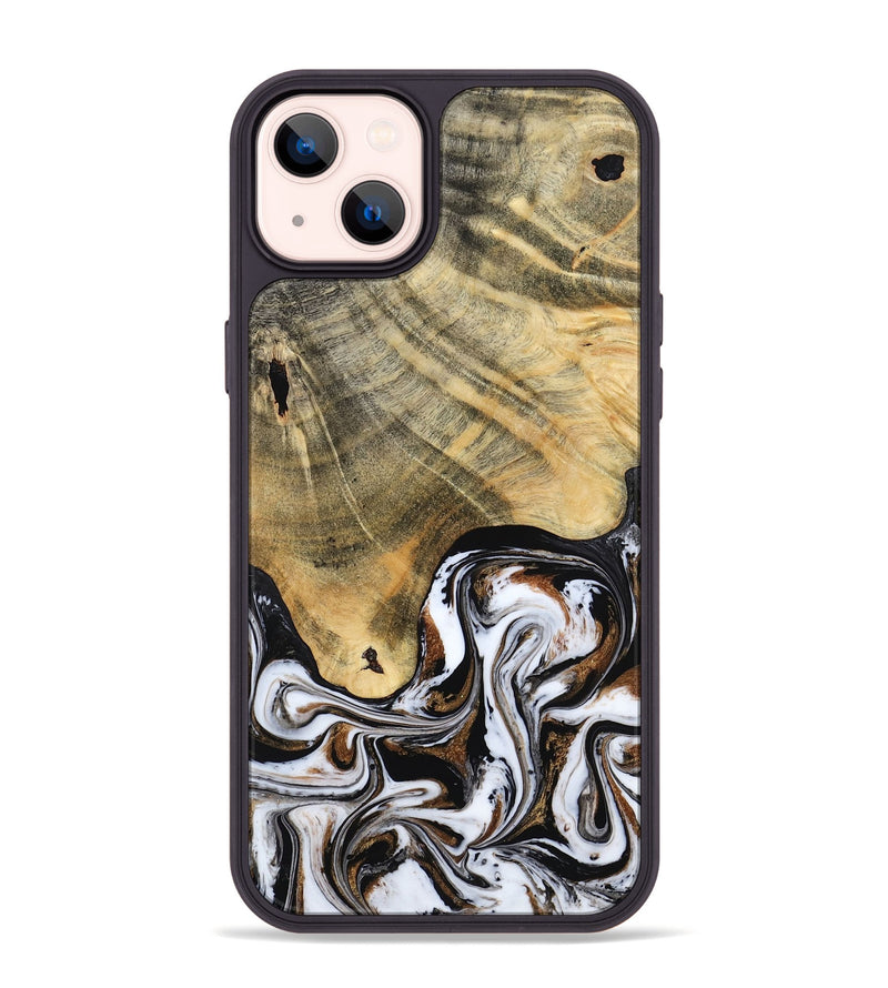 iPhone 14 Plus Wood Phone Case - Lacy (Black & White, 786668)
