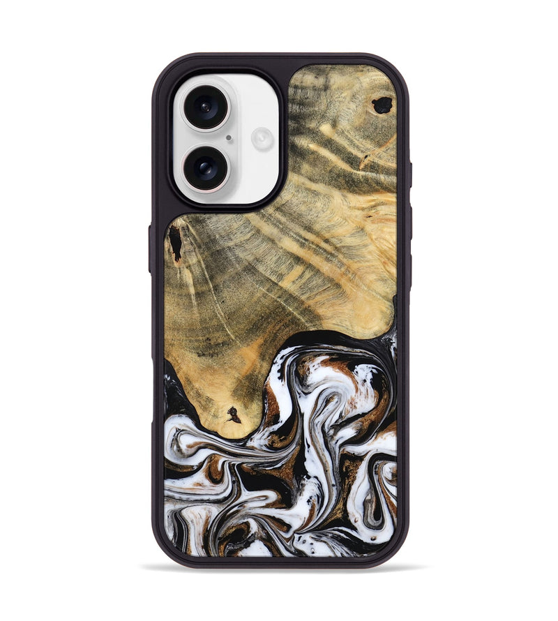 iPhone 17 Wood Phone Case - Lacy (Black & White, 786668)