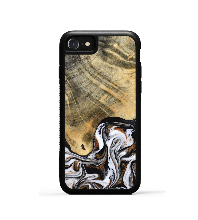 iPhone SE Wood Phone Case - Lacy (Black & White, 786668)