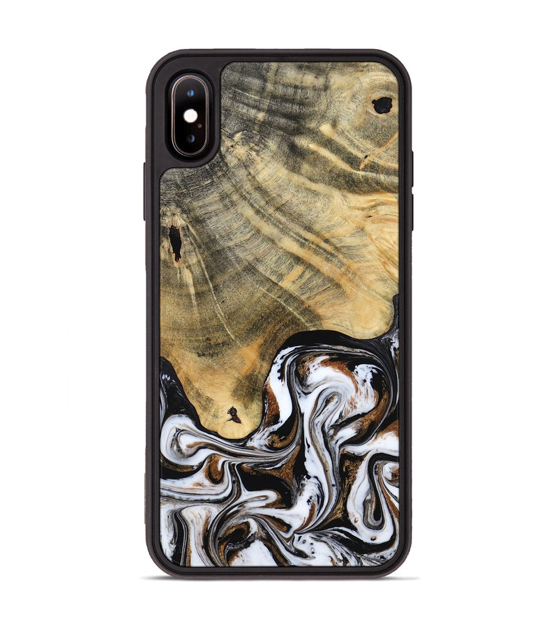 iPhone Xs Max Wood Phone Case - Lacy (Black & White, 786668)