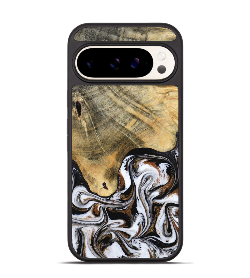 Pixel 9 Pro Wood Phone Case - Lacy (Black & White, 786668)