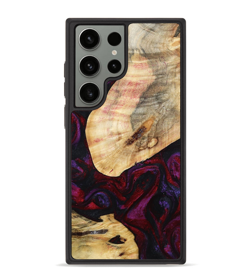 Galaxy S23 Ultra Wood Phone Case - Gina (Red, 786787)