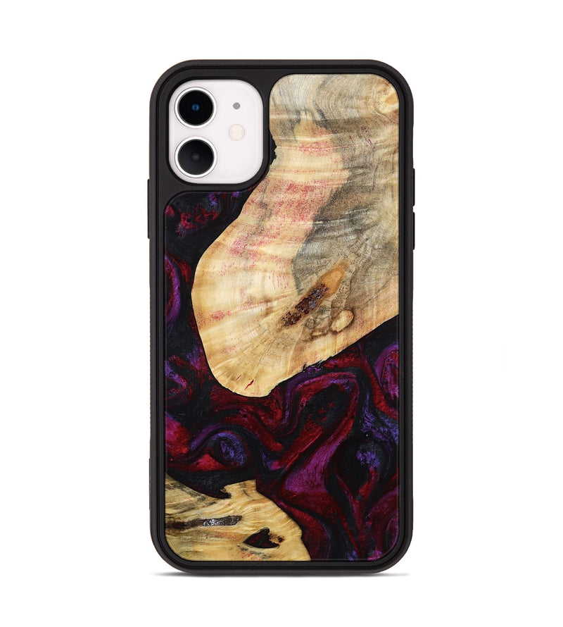iPhone 11 Wood Phone Case - Gina (Red, 786787)