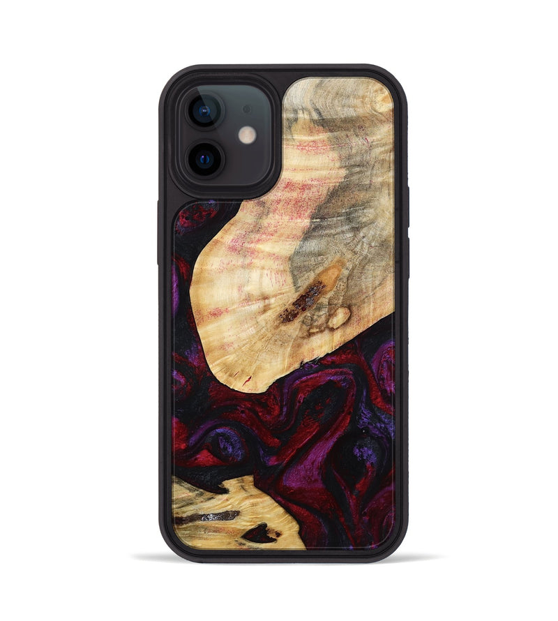 iPhone 12 Wood Phone Case - Gina (Red, 786787)