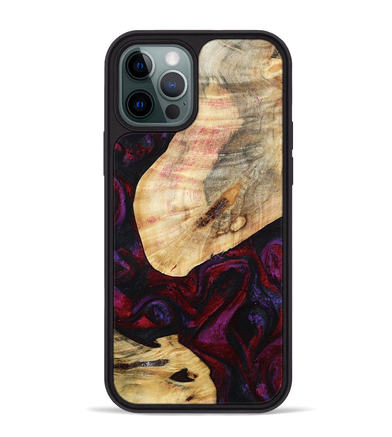 iPhone 12 Pro Max Wood Phone Case - Gina (Red, 786787)