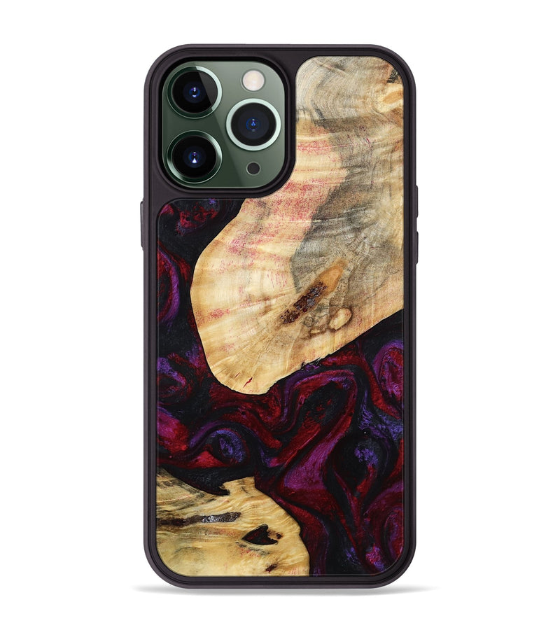 iPhone 13 Pro Max Wood Phone Case - Gina (Red, 786787)