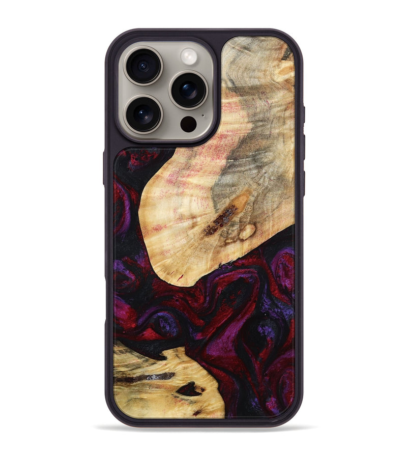 iPhone 16 Pro Max Wood Phone Case - Gina (Red, 786787)