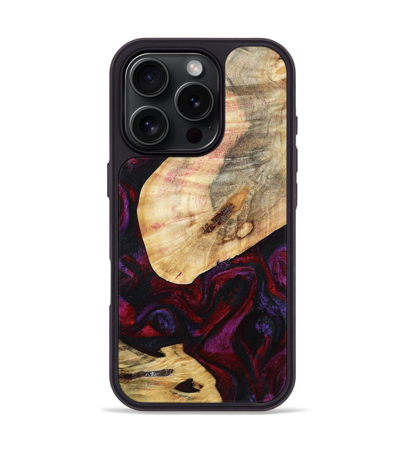 iPhone 16 Pro Wood Phone Case - Gina (Red, 786787)