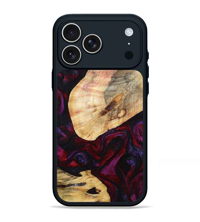 iPhone 17 Pro Max Wood Phone Case - Gina (Red, 786787)