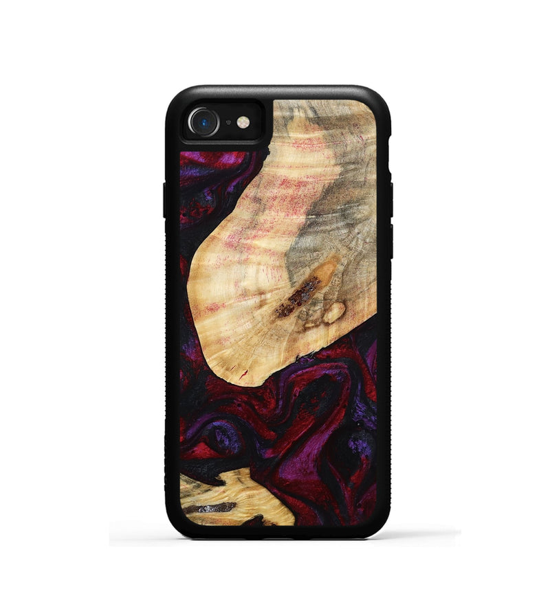 iPhone SE Wood Phone Case - Gina (Red, 786787)