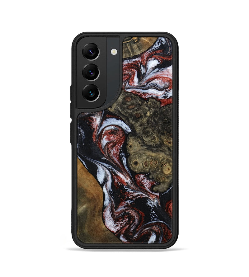 Galaxy S22 Wood Phone Case - Kiera (Black & White, 786789)