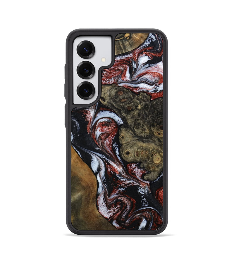 Galaxy S25 Wood Phone Case - Kiera (Black & White, 786789)