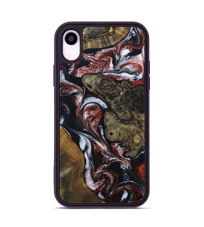 iPhone Xr Wood Phone Case - Kiera (Black & White, 786789)