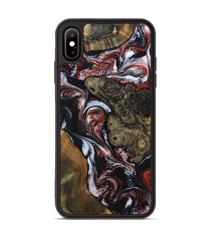 iPhone Xs Max Wood Phone Case - Kiera (Black & White, 786789)