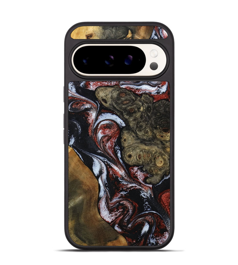 Pixel 9 Pro Wood Phone Case - Kiera (Black & White, 786789)