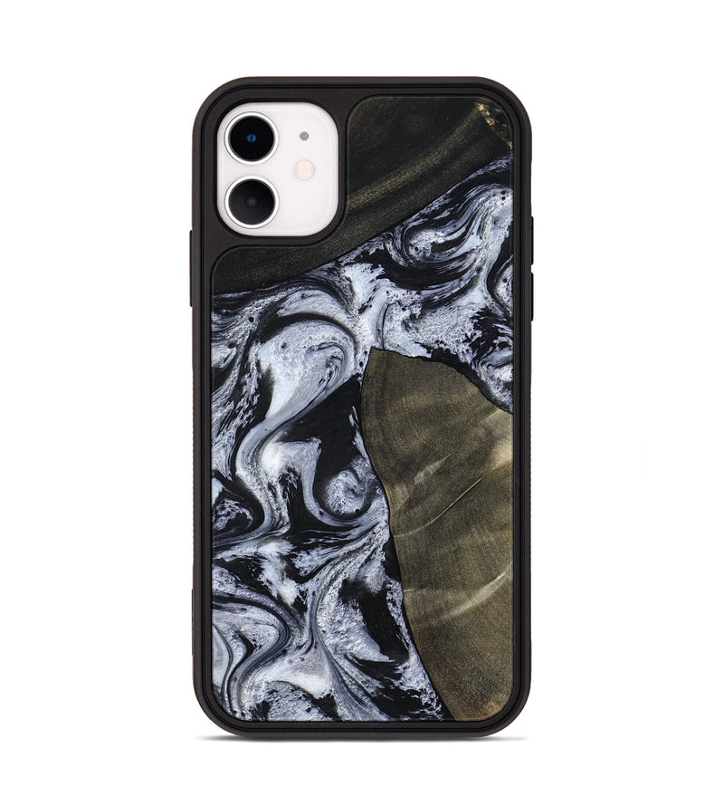 iPhone 11 Wood Phone Case - Alec (Black & White, 786791)