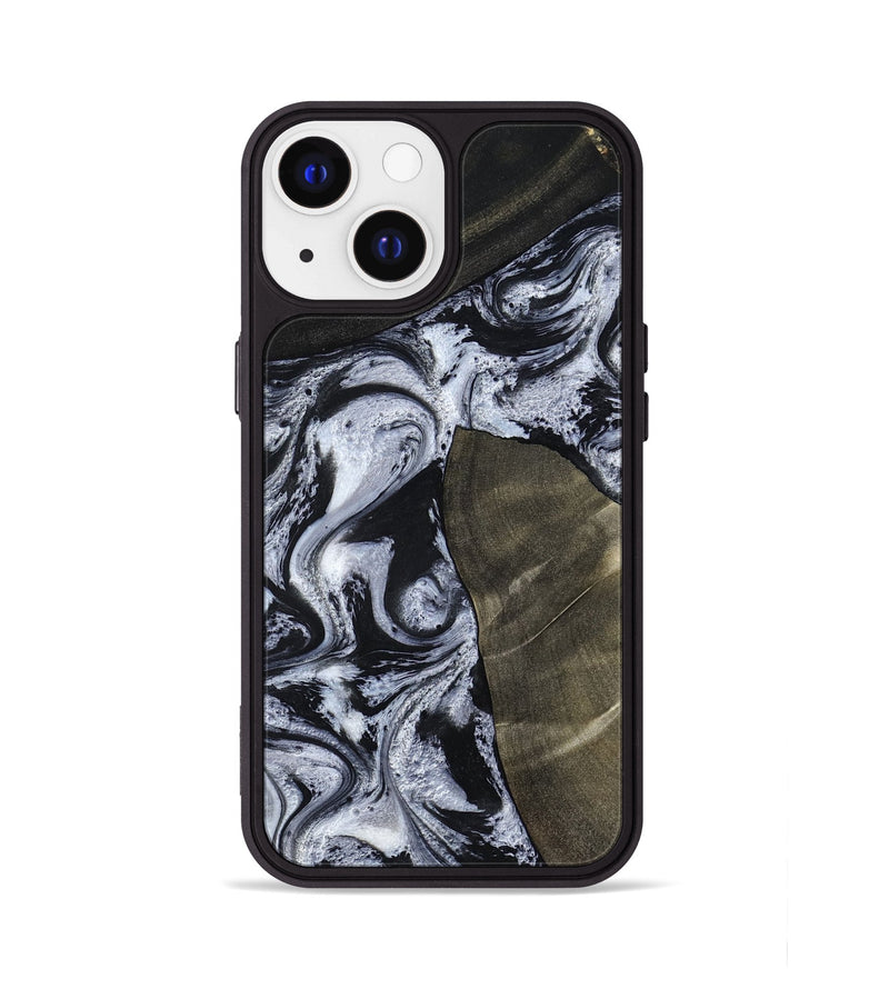 iPhone 13 Wood Phone Case - Alec (Black & White, 786791)