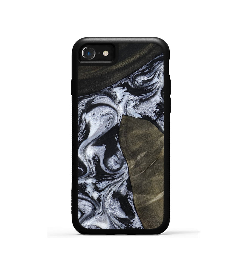 iPhone SE Wood Phone Case - Alec (Black & White, 786791)