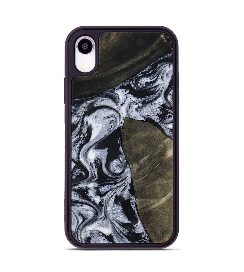 iPhone Xr Wood Phone Case - Alec (Black & White, 786791)