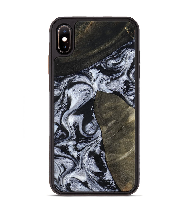 iPhone Xs Max Wood Phone Case - Alec (Black & White, 786791)