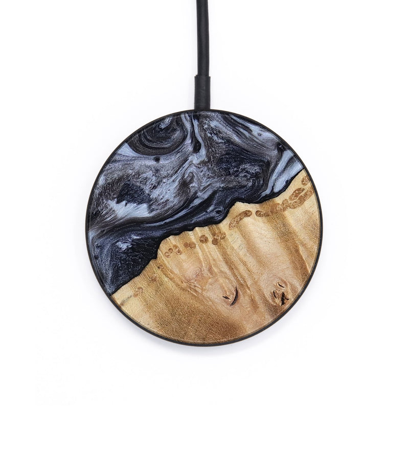 Circle Wood Wireless Charger - Taniyah (Black & White, 786796)