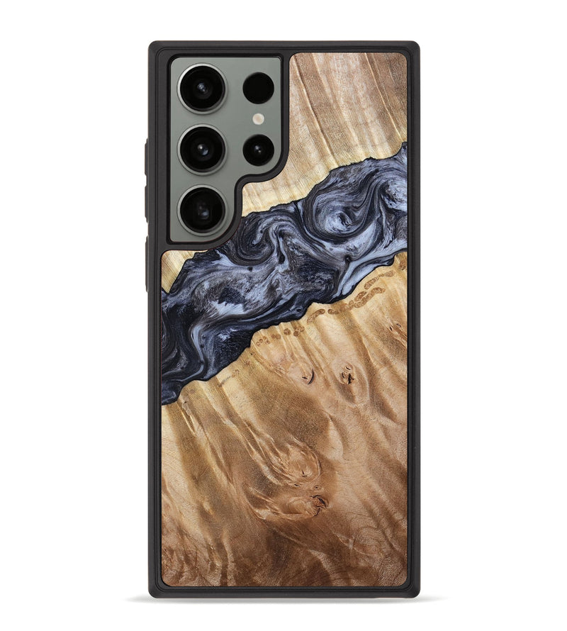 Galaxy S23 Ultra Wood Phone Case - Taniyah (Black & White, 786796)