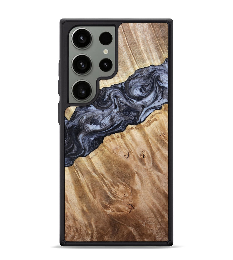 Galaxy S24 Ultra Wood Phone Case - Taniyah (Black & White, 786796)