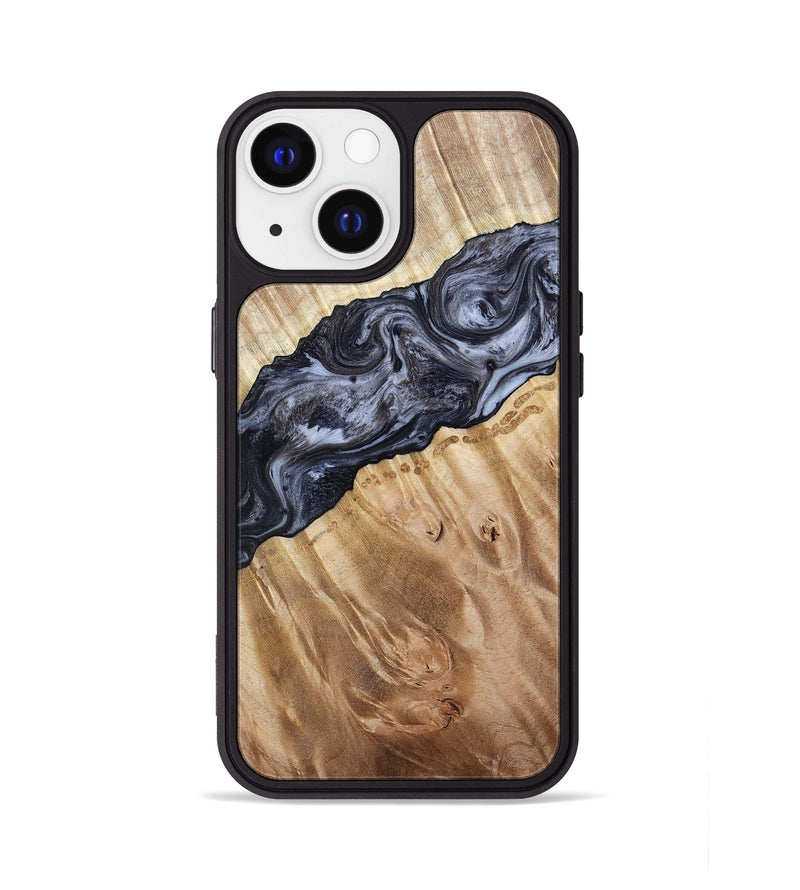 iPhone 13 Wood Phone Case - Taniyah (Black & White, 786796)